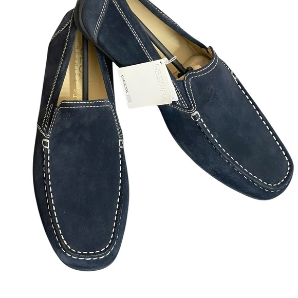 GEOX Respira Men Navy Breathable Italian Patent Suede
Driving Shoes size 43.5 - Picture 2 of 16